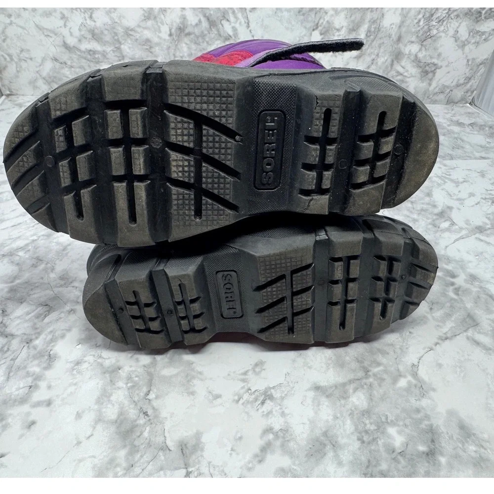 Sorel Disney 💜Frozen 2 Anna Flurry‎ Purple Pink Snow Boots Girls Kids-1